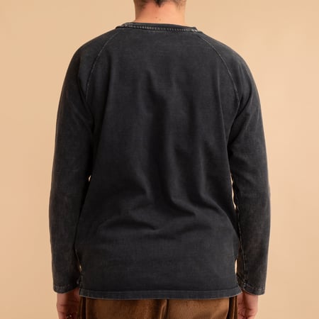 L/S Heavy Raglan Pocket Tee VD-Black