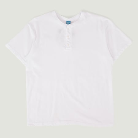 S/S Henley Tee White