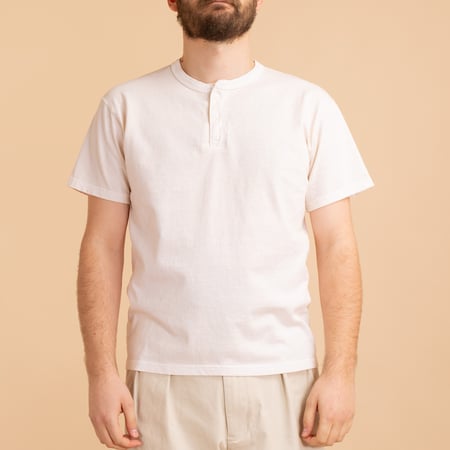 S/S Henley Tee P-Natural