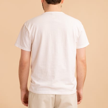 Short Sleeve Henley Tee in Natural Color