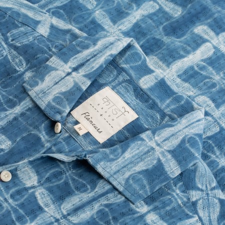 KARDO x FLÂNEURS / S/S Shibori 14 Indigo Shirt