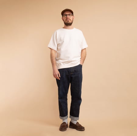 Short Sleeve Terry Shirt in Natural Color