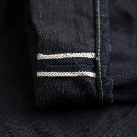 622-14BLK 14oz Indigo/Black Relaxed Tapered