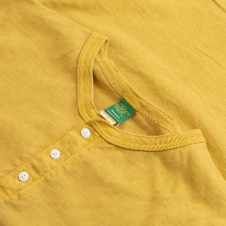 Short Sleeve Henley Tee - Banana