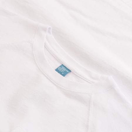 S/S Heavy Raglan Pocket Tee White