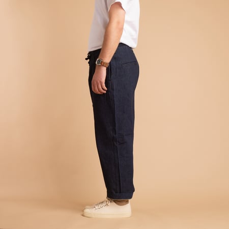 F0508 Denim Track Pants Indigo