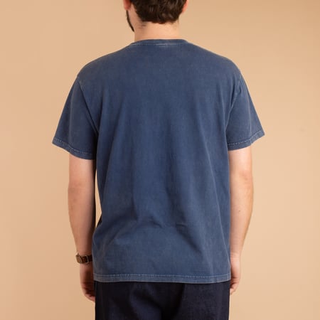 Short Sleeve Crew T-shirt Vintage Dye Navy