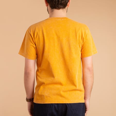 Short Sleeve Crew T-shirt Vintage Dye Mustard