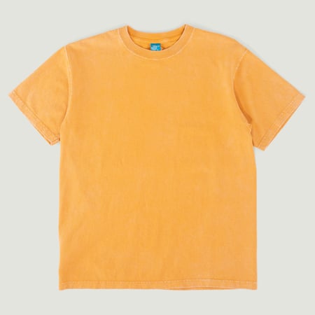 Short Sleeve Crew T-shirt Vintage Dye Mustard