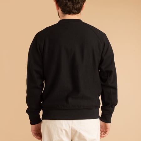 "SURE MFG" Black Spring Terry Crewneck Sweatshirt