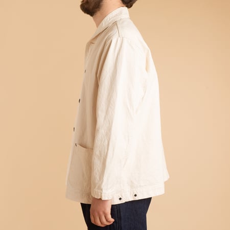 10oz Canvas Shawl Collar Jacket Natural