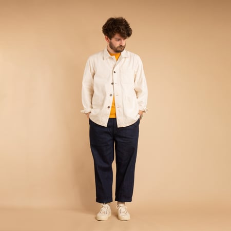 10oz Canvas Coverall Jacket in Natural Color
