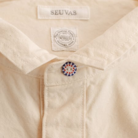 SEUVAS / 8oz Canvas Wing Collar Shirt Jacket Natural