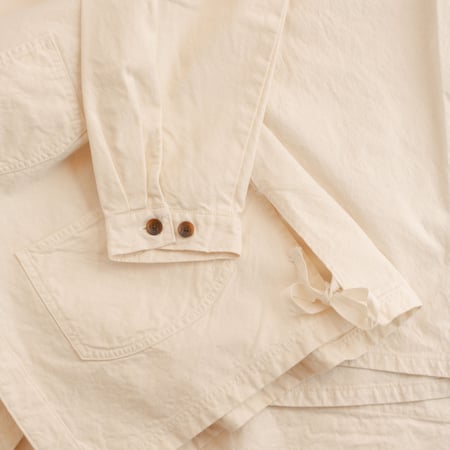 SEUVAS / 8oz Canvas Wing Collar Shirt Jacket Natural
