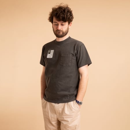 "SURE MFG" 7.5oz Pocket Short Sleeve Tee Black