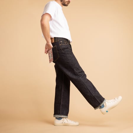 0906-V Wide Straight 15.7oz Vintage Selvedge Denim