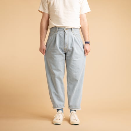 JAPAN BLUE / Faded 13oz Wide Tapered 5-Pocket Pants