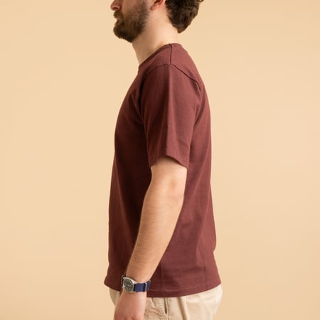 Heavyweight Short Sleeve Tee in Bordeaux