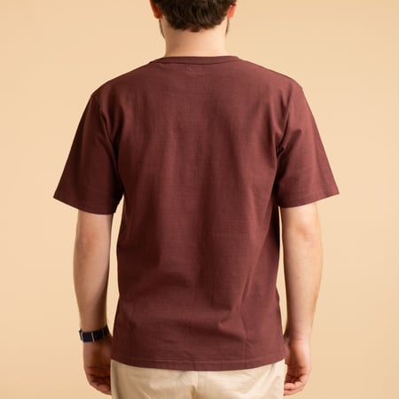 Heavyweight Short Sleeve Tee in Bordeaux