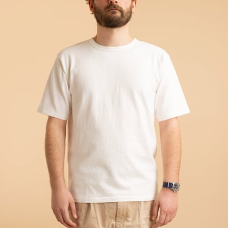 DUBBLEWORKS / Heavyweight Short Sleeve Tee Off White