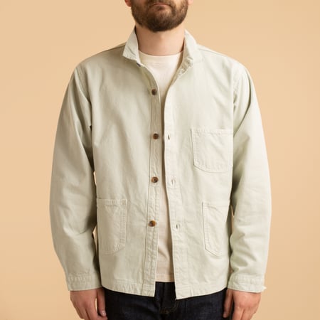 8oz Canvas Wing Collar Shirt Jacket Matcha