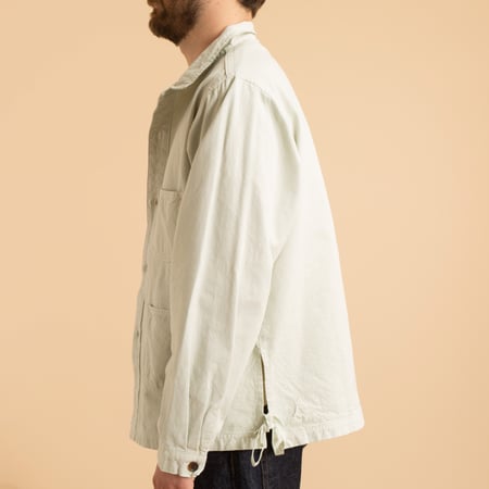 8oz Canvas Wing Collar Shirt Jacket Matcha