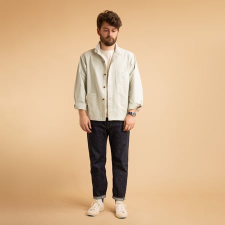 8oz Canvas Wing Collar Shirt Jacket Matcha