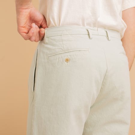 10oz Canvas 2 Tuck Trousers Matcha