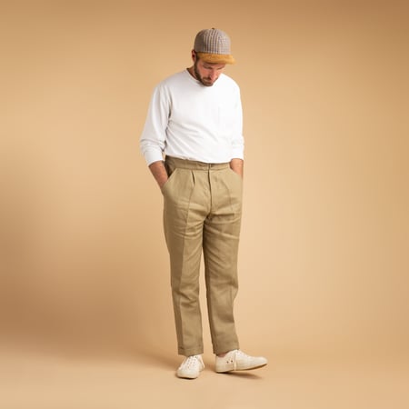 T007 Internal Drawstring Trouser Dusty Olive