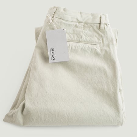 10oz Canvas 2 Tuck Trousers Matcha