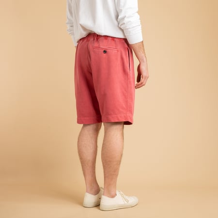 Light Terry Shorts in Faded Red