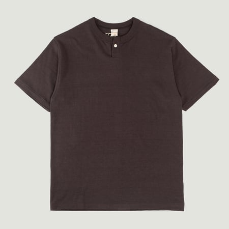 Lot 4082 One-Button Henley Neck T-Shirt Black