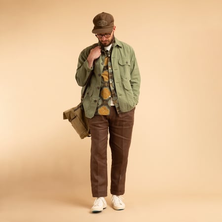 T005 Linen Drawstring Trousers Chocolate