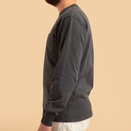 "SURE MFG" 7.5oz Pocket Long Sleeve Tee The Last Navy