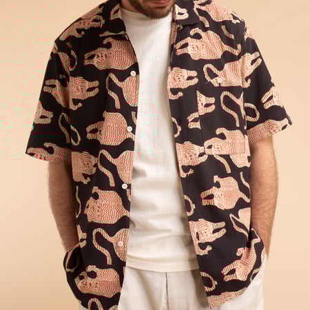 KARDO x FLANEURS / S/S Shirt BP69 Black/Red