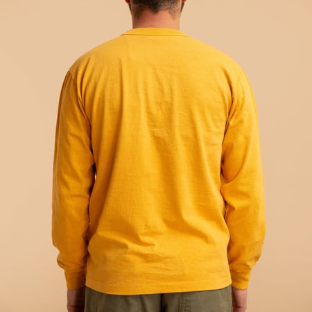 "SURE MFG" 7.5oz Pocket Long Sleeve Tee Mustard