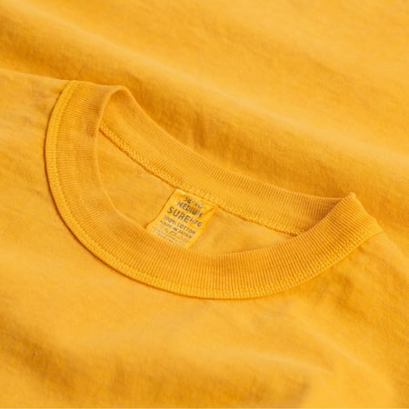 "SURE MFG" 7.5oz Pocket Long Sleeve Tee Mustard