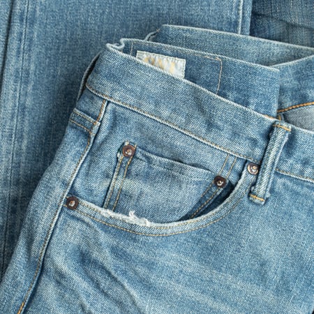 121S "Ishikawadai Stretch" 15oz Relaxed Tapered Used Bleach