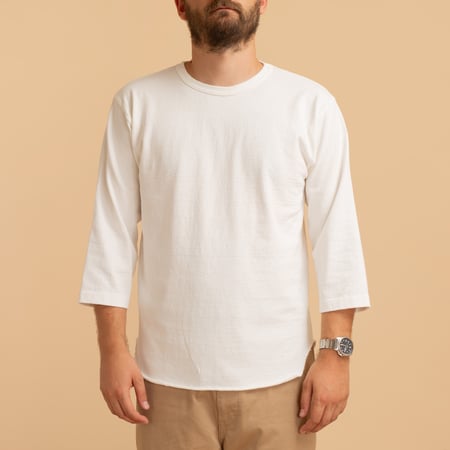 Heavyweight Baseball Tee Off White