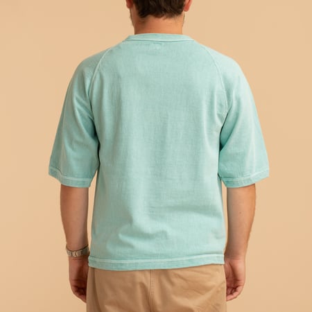 Heavy Weight Raglan Sleeve Tee Pigment Dye Turquoise