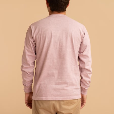 "SURE MFG" 7.5oz Pocket Long Sleeve Tee in Lilac