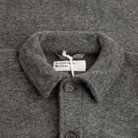 Wool Fleece Field Jacket Grey Marl