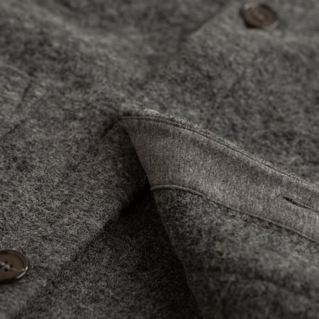 Wool Fleece Cardigan Grey Marl