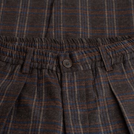 Twist Wool Check Oxford Pant Brown