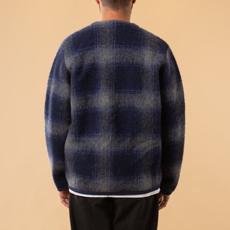 Fresco Fleece Cardigan Navy/Grey