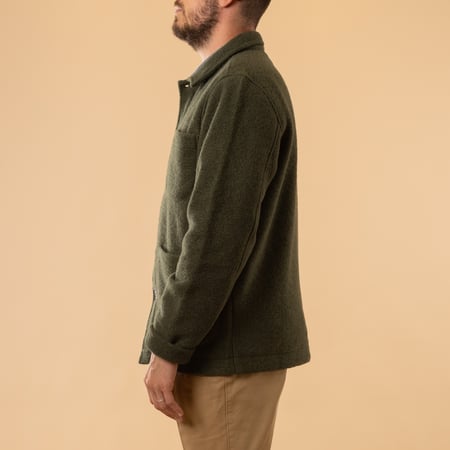 Wool Fleece Field Jacket Olive