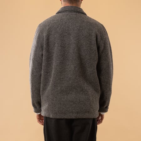 Wool Fleece Field Jacket Grey Marl