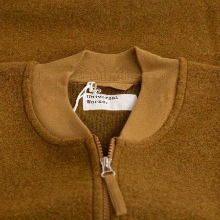 Wool Fleece Zip Waistcoat Mustard