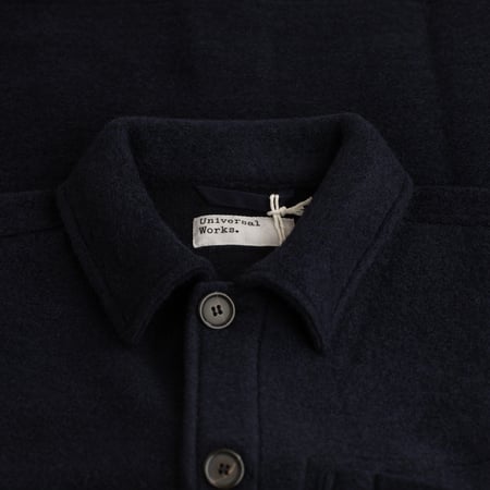 Wool Fleece Field Jacket Navy