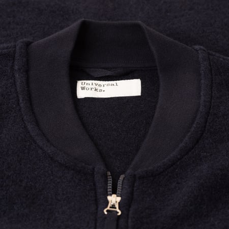 Wool Fleece Zip Waistcoat Navy